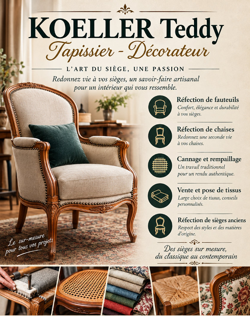 Koeller tapissier tél :0786170810